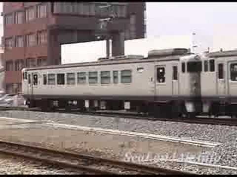 吉備線 #1, キハ40系発車, 岡山駅, 2008-08-01