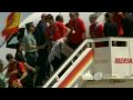 llegada de la seleccion espa�ola a barajas desde sudrafrica tras ganar el mundial
