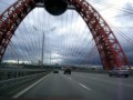 The timelapsed road from prospekt Mira to allseasons ski center through zhivopisnyy bridge and north-west tunnel