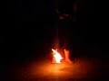 girl juggler with fire