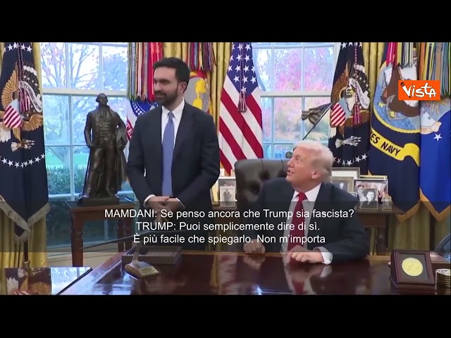 Trump riceve sindaco NY Mamdani alla Casa Bianca: "Dice che sono fascista? No problem"