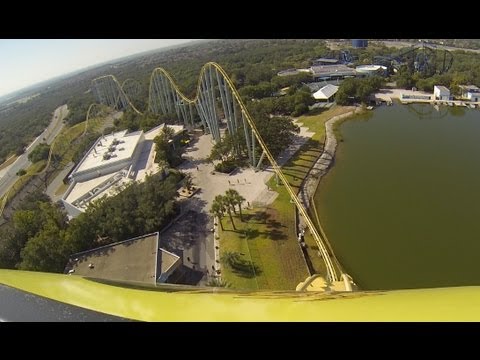 antonio - Front seat view of this awesome Morgan hyper coaster - Steel Eel at SeaWorld in San Antonio, Texas! Filmed & Edited by Robb Alvey - www.themeparkreview.com.