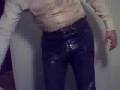 Wet Tight Jeans and Shirt