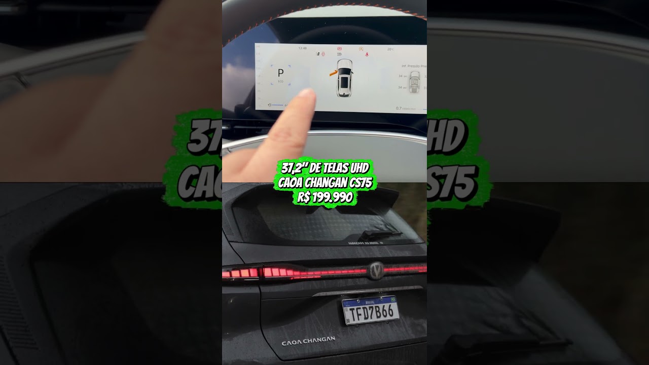 O segredo das 3 TELAS do novo CAOA Changan CS75! 🛑📺
