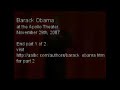 Barack Obama in Harlem, NY. Nov. 29th (part 1 of 2)