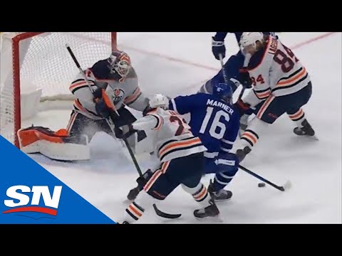 Mitch Marner Protects The Puck And Then Roofs It By Mike Smith