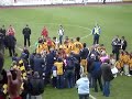 Carmarthen Town receive their medals and celebrate as winners of the Welsh Cup Final 2007