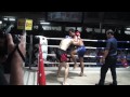 Matt Merria wins by TKO in the second round at Patong Boxing Stadium