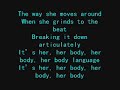 Jesse McCartney feat T-Pain- Body Language Lyrics