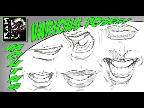 how to draw mouths