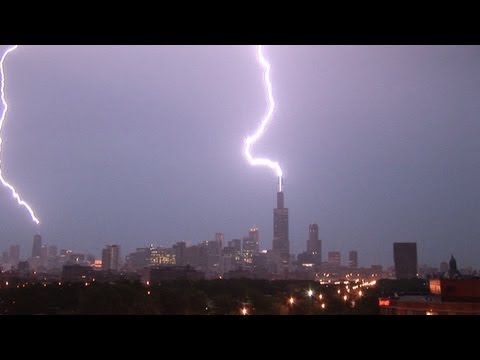 Lightening Strikes Hitting Skyscrapers