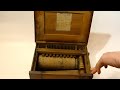 A late 19th century walnut cased eight air Serinette by JR Lafleur & Son