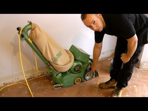 how to sand a floor with a belt sander