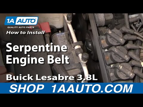 How To Install Repair Replace Serpentine Engine Belt Buick Lesabre 3.8L 00-05 1AAuto.com