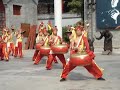 a very good chinese drum dance performed by the dancers in china.