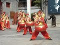 a very good chinese drum dance performed by the dancers in china.