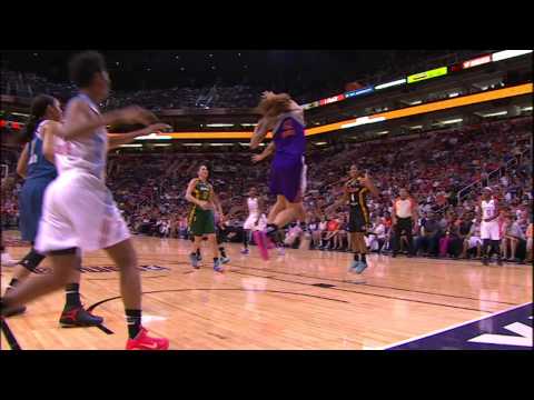 circus - Watch as Shoni Schimmel makes an unbelievable 360 circus shot over Brittney Griner!