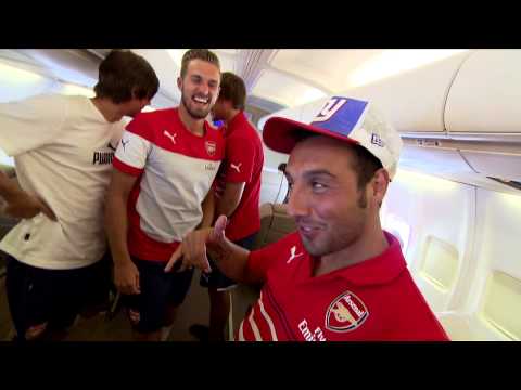 Arsenal%3A The lads arrive in New York