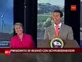 Michelle Bachelet and Arnold Schwarzenegger