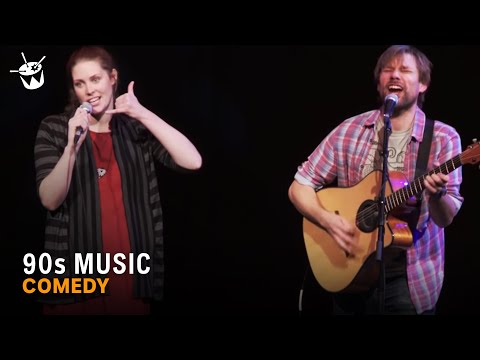 AZ - Comedians Al Newstead and Anna O'Bryan play an epic medley of 60 '90s hits in just six minute at triple j's Good Az Friday comedy show at the Melbourne Town ...