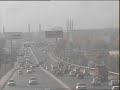 Лобовое столкновение на Димитровском мосту, Новосибирск, сентябрь 2008 год, камера видеонаблюдения