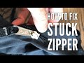 How To Fix A Zipper With Fabric In It