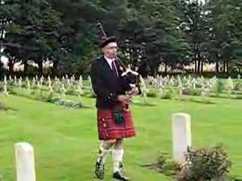 Lone piper at Thiepval cemetery the Somme #1