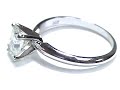 14K White Gold Cushion Diamond Solitaire Engagement Ring