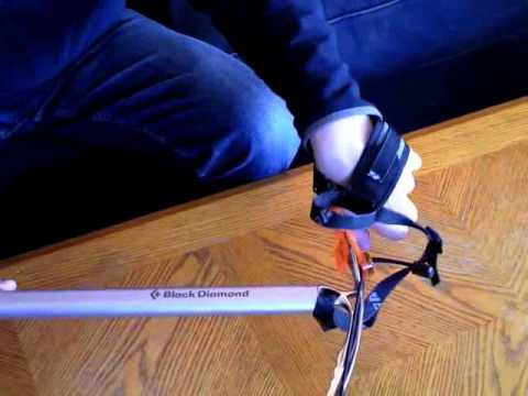 how to attach ice axe leash