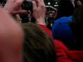 petite prise de parole de notre capitaine devant les 6000 volontaires de la coupe du monde de rugby, apr�s la belle victoire dans le tournoi des vi nations!