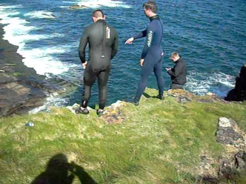 60ft cliff jump orkney,cudd,cuss