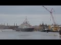 This is video of the launch of the littoral combat ship USS Fort Worth. The USS Fort Worth is being built at the Marinette Marine Shipyard in Marinette, Wisconsin. The ship is 378.3 ft in length and has a displacement of 2862 tons. The lauch took place on Dec 4, 2010.