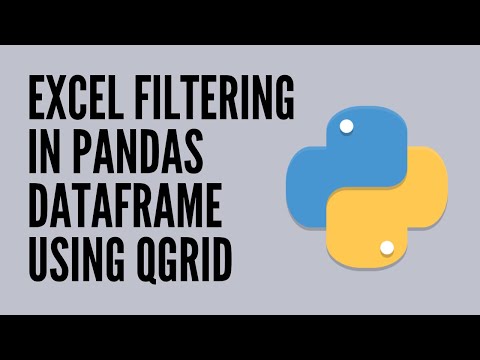 Excel Filtering in Pandas Dataframe using QGrid Library