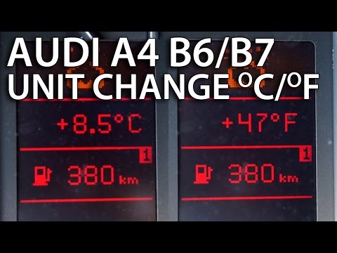 How to change temperature units Audi A4 B6 / B7 (Climatronic FIS DIS Celsius Fahrenheit)