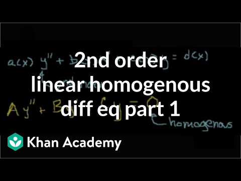 Differential equations: Second order linear equations