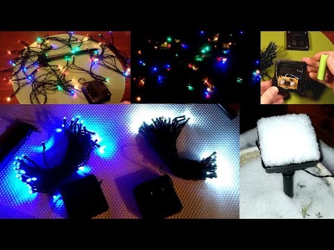 Solar Power LED Lights for decoration - Unboxing, Taking Apart and Snow Testing