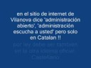 Ayuntamiento en Catalunya sitio internet solo en Catalan