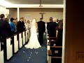 Father walks daughter down the aisle