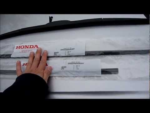 How to replace Honda Accord EX-L V6 Windshield Wiper Blade Rubber Inserts (HD)