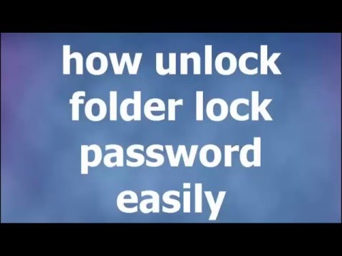 how to recover folder lock password
