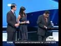 Cristiano Ronaldo receives his award. 28-09-08