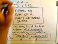 Finding the Sum of a Finite Arithmetic Series