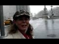 Maju In New York, Columbus Circle Snowing Maju In New York, Columbus Circle Snowing