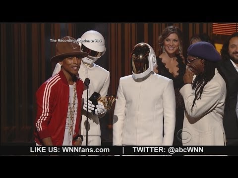 grammy awards winners - Daft Punk took home top awards; plus Lorde, Pharrell, Beyonce and Jay Z sang their hit songs. *MORE: http://abcn.ws/1aWwpxZ.