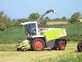 Class Jaguar harvesting silage in Guernsey