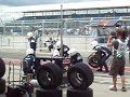 Carlin driver Oliver Turvey Pitstop rear tyres at Silverstone 09