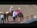 Ponoka rodeo accident (trick rider does a face plant)