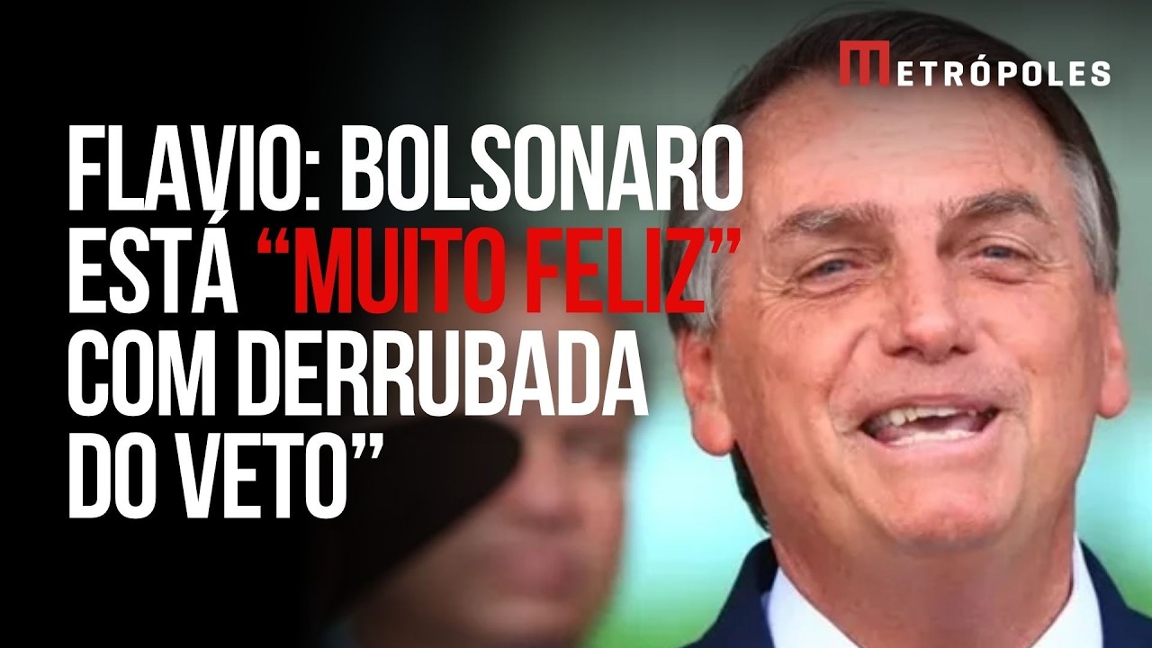 Flávio diz que Bolsonaro está "muito feliz" com a derrubada do veto da Dosimetria