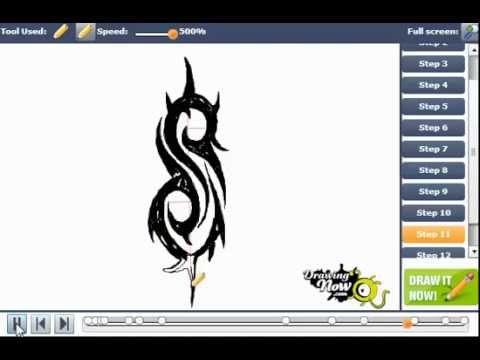 how to draw the slipknot s