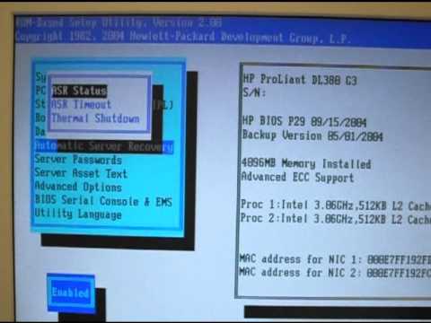 how to enable hyperthreading in a ml350 g6